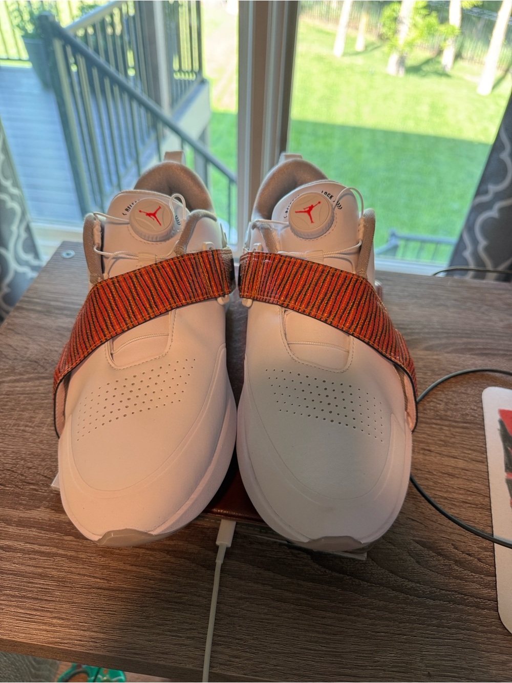 Jordan golf shoes 9.5 White Sneakers with Strap